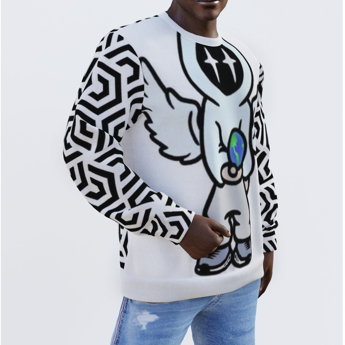 All-Over Print Men's Sweater