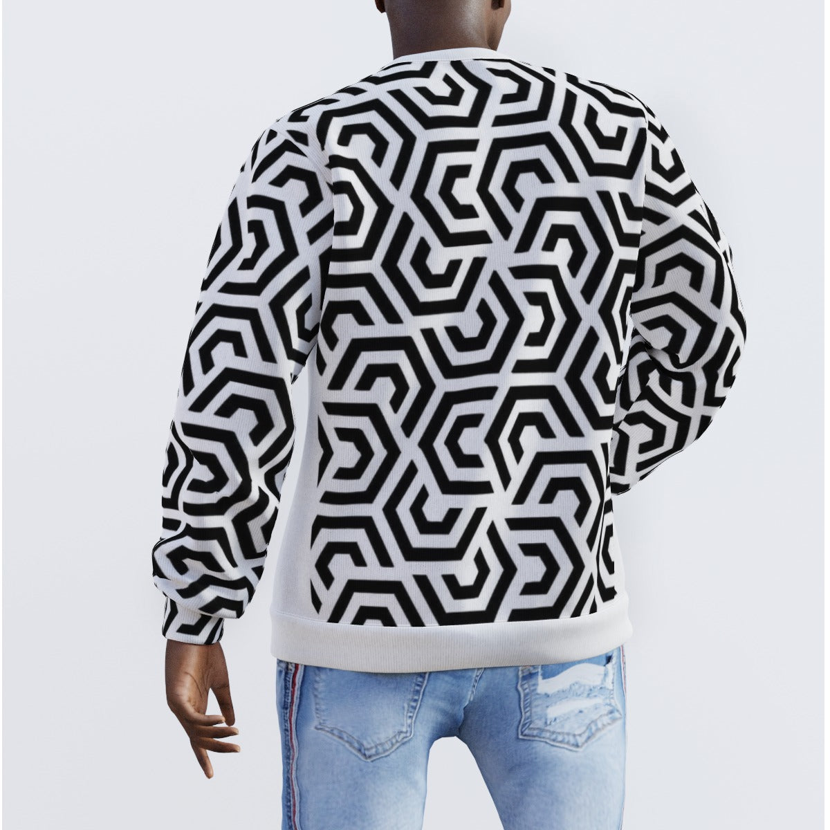 All-Over Print Men's Sweater